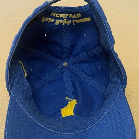 Polo Ralph Lauren Cap Blue with Yellow Logo 3 - Picture 6 of 7